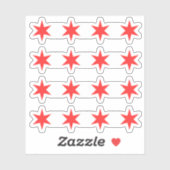 Vier stickers van de Amerikaanse vlag (Vel)