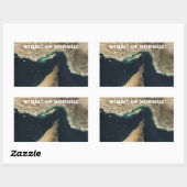 VIER Straat van Hormuz Satellite Afbeelding Rechthoekige Sticker (Vel)