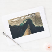 VIER Straat van Hormuz Satellite Afbeelding Rechthoekige Sticker (Envelop)