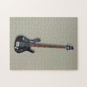 Vier String Black Guitar Legpuzzel (Horizontaal)