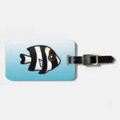 Vier Stripe Damselfish Bagagelabel (Voorkant horizontaal)