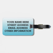 Vier Stripe Damselfish Bagagelabel (Achterkant horizontaal)