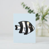 Vier Stripe Damselfish Briefkaart (Staand voorkant)
