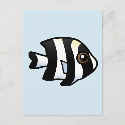 Vier Stripe Damselfish Briefkaart (Voorkant)