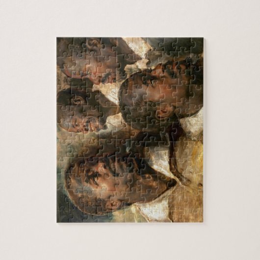 Vier studies van een hoofd van een moeder legpuzzel (Verticaal)