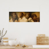 Vier studies van een mannelijke kop, Ruebens Poster (Keuken)