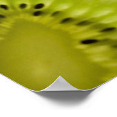 Vier stukken gesneden kiwi poster (Hoek)