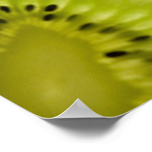 Vier stukken gesneden kiwi poster (Hoek)