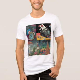 Vier surrealistische droombeelden Tri-Blend shirt