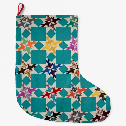 Vier Swallows quilt Grote Kerstsok (Voorkant)