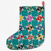 Vier Swallows quilt Grote Kerstsok (Achterkant)