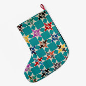 Vier Swallows quilt Grote Kerstsok (Achterkant (Hangend))