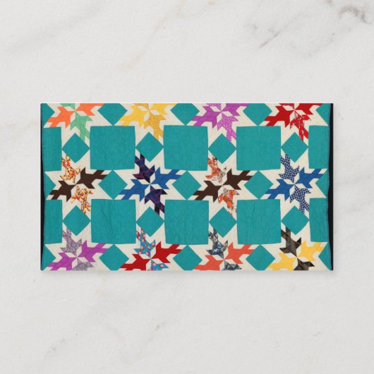 Vier Swallows quilt Visitekaartje (Achterkant)