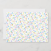 VIER Sweet Donut Girls 4e verjaardag uitnodiging (Achterkant)