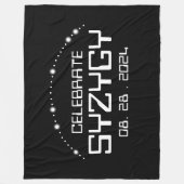 Vier Syzygy op 28 augustus 2024 Fleece Deken (Voorkant)