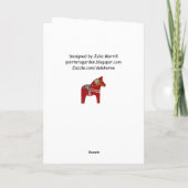 Vier Taal Dala Paard Kerst Kaart (Achterkant)