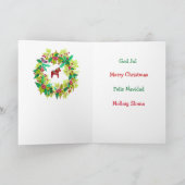 Vier Taal Dala Paard Kerst Kaart (Binnen)