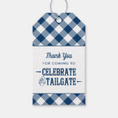 Vier & Tailgate Navy Wedding Dank u Cadeaulabel (Voorkant)