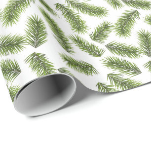 Vier tak patroon kerst cadeaupapier