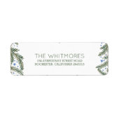 Vier takken Wintervakantie Etiket (Voorkant)