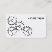 Vier tandwielen II - zwart en wit Visitekaartje (Voorkant)