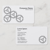 Vier tandwielen II - zwart en wit Visitekaartje (Voorkant / Achterkant)