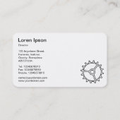 Vier tandwielen II - zwart en wit Visitekaartje (Achterkant)