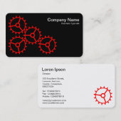 Vier tandwielen III - Rood en zwart Visitekaartje (Voorkant / Achterkant)