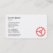 Vier tandwielen III - Rood en zwart Visitekaartje (Achterkant)