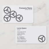 Vier tandwielen III - zwart en wit Visitekaartje (Voorkant / Achterkant)