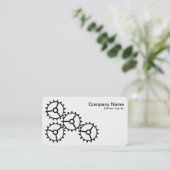 Vier tandwielen III - zwart en wit Visitekaartje (Staand voorkant)