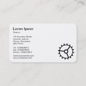 Vier tandwielen III - zwart en wit Visitekaartje (Achterkant)