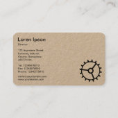 Vier tandwielen III - Zwart op Kraft Visitekaartje (Achterkant)