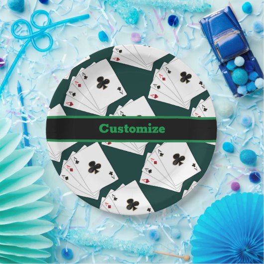 Vier tapekaarten papieren bordje (Feest)