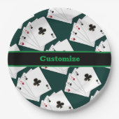 Vier tapekaarten papieren bordje (Voorkant)