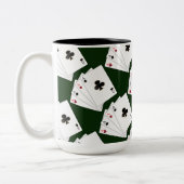 Vier tapekaarten tweekleurige koffiemok (Links)