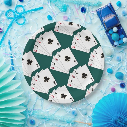 Vier tapekaarten voor papier papieren bordje (Feest)