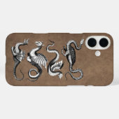 Vier technische tekeningen voor kunstleder Case-Mate iPhone case (Achterkant (horizontaal))