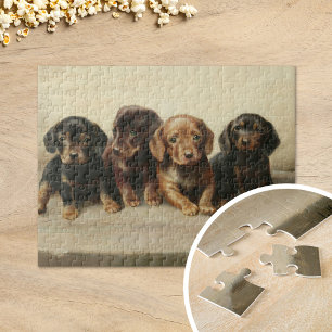 Vier teckel Puppies   Carl Reichert Legpuzzel