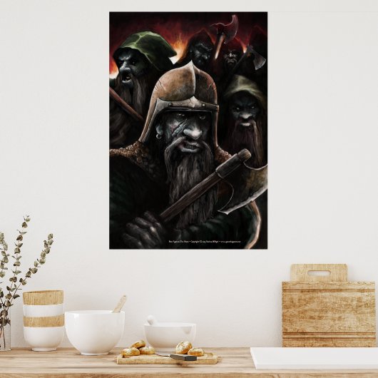 Vier tegen het Poster van Abyss (Keuken)