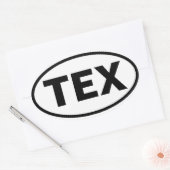 VIER Telluride regionale luchthaven "TEX" Ovale Sticker (Envelop)