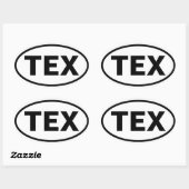 VIER Telluride regionale luchthaven "TEX" Ovale Sticker (Vel)