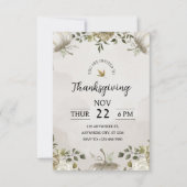 Vier Thanksgiving met onze rustieke dinerinvi Kaart (Voorkant)