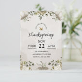 Vier Thanksgiving met onze rustieke dinerinvi Kaart (Staand voorkant)