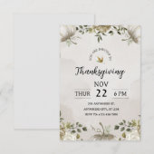 Vier Thanksgiving met onze rustieke dinerinvi Kaart (Voorkant / Achterkant)