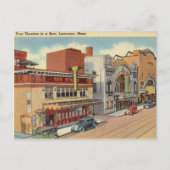 Vier Theaters, Lawrence, Massachusetts Briefkaart (Voorkant)
