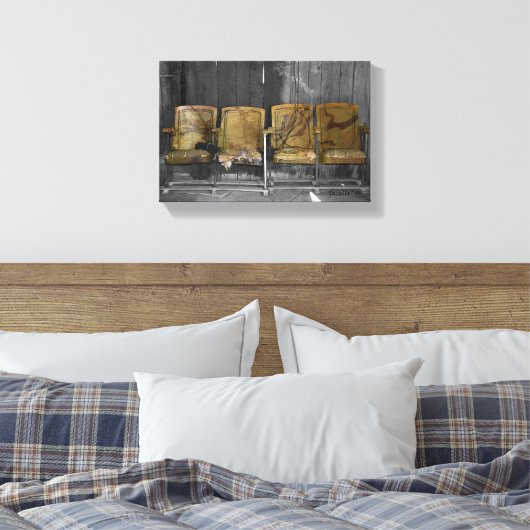 Vier theaterstoelen canvas afdruk (Insitu (Slaapkamer))