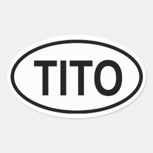 VIER Tito Ovale Sticker