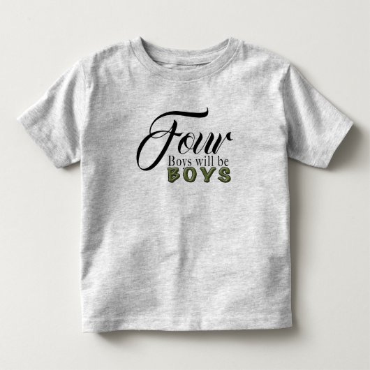 Vier- Toddler Fine Jersey T-Shirt (Voorkant)