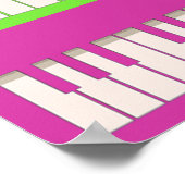 Vier toetsenborden Pop Art Poster (Hoek)